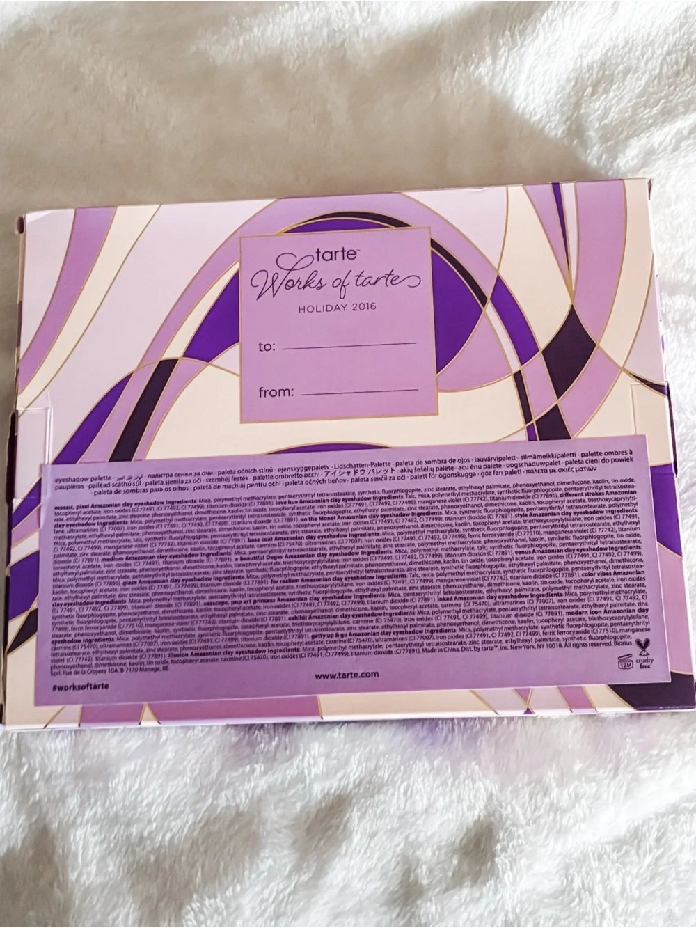 NIB! Tarte Works of Tarte Holiday 2016 Eyeshadow Palette
